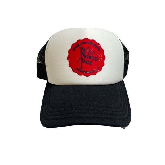 The North Face Trucker Hat Cap Mesh Snap-Back Adjustable Never Stop Exploring DC - Picture 1 of 5